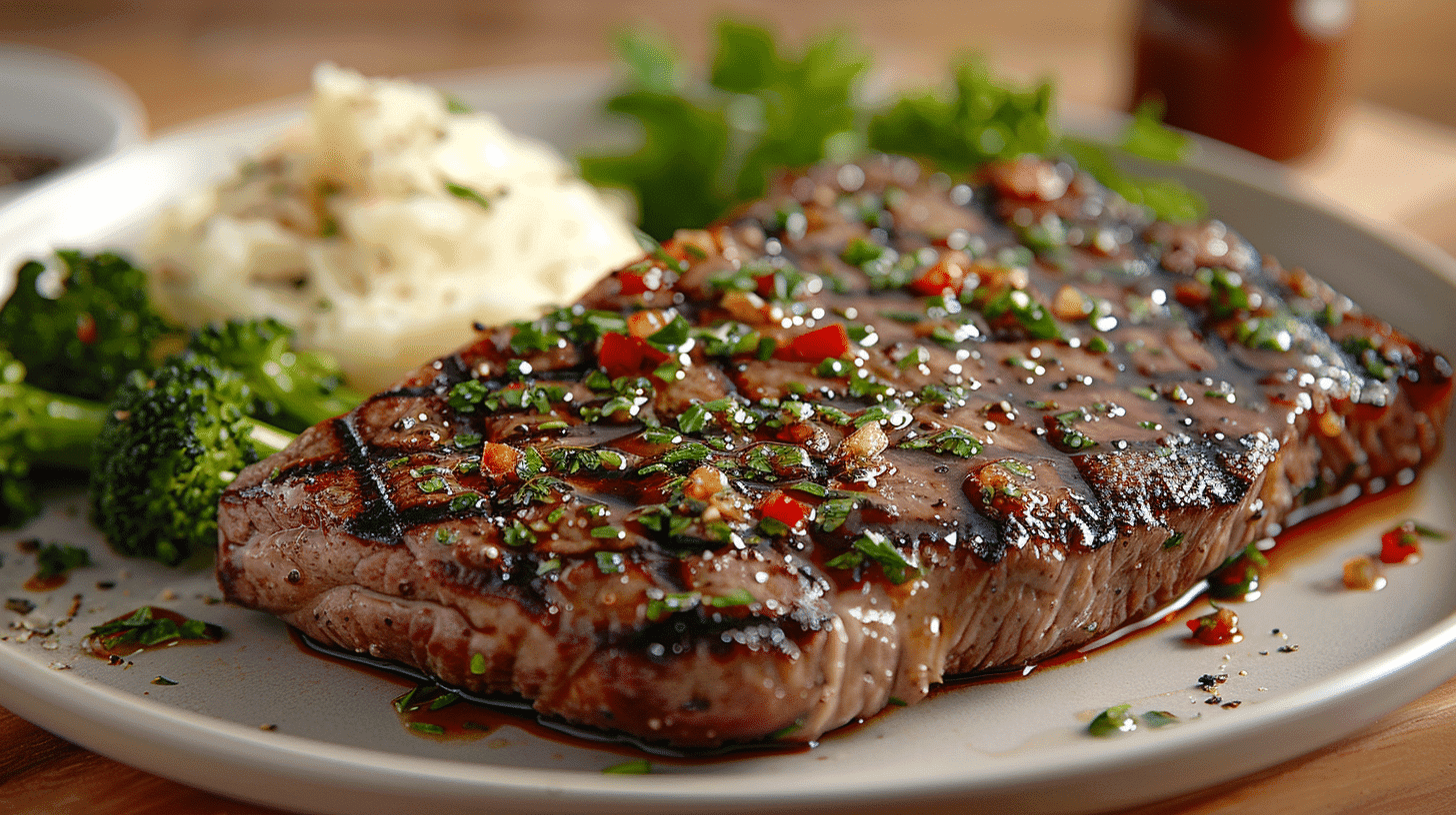 Steak and mashed potatoes