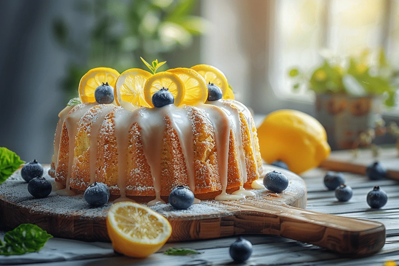 Lemon Blueberry Pound Cake Recipe