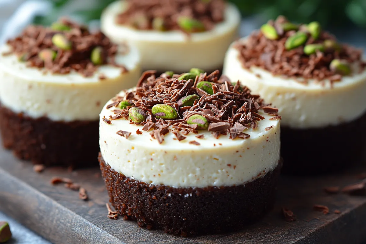 Home-2 5 Pistachio White Chocolate Mini Cheesecakes